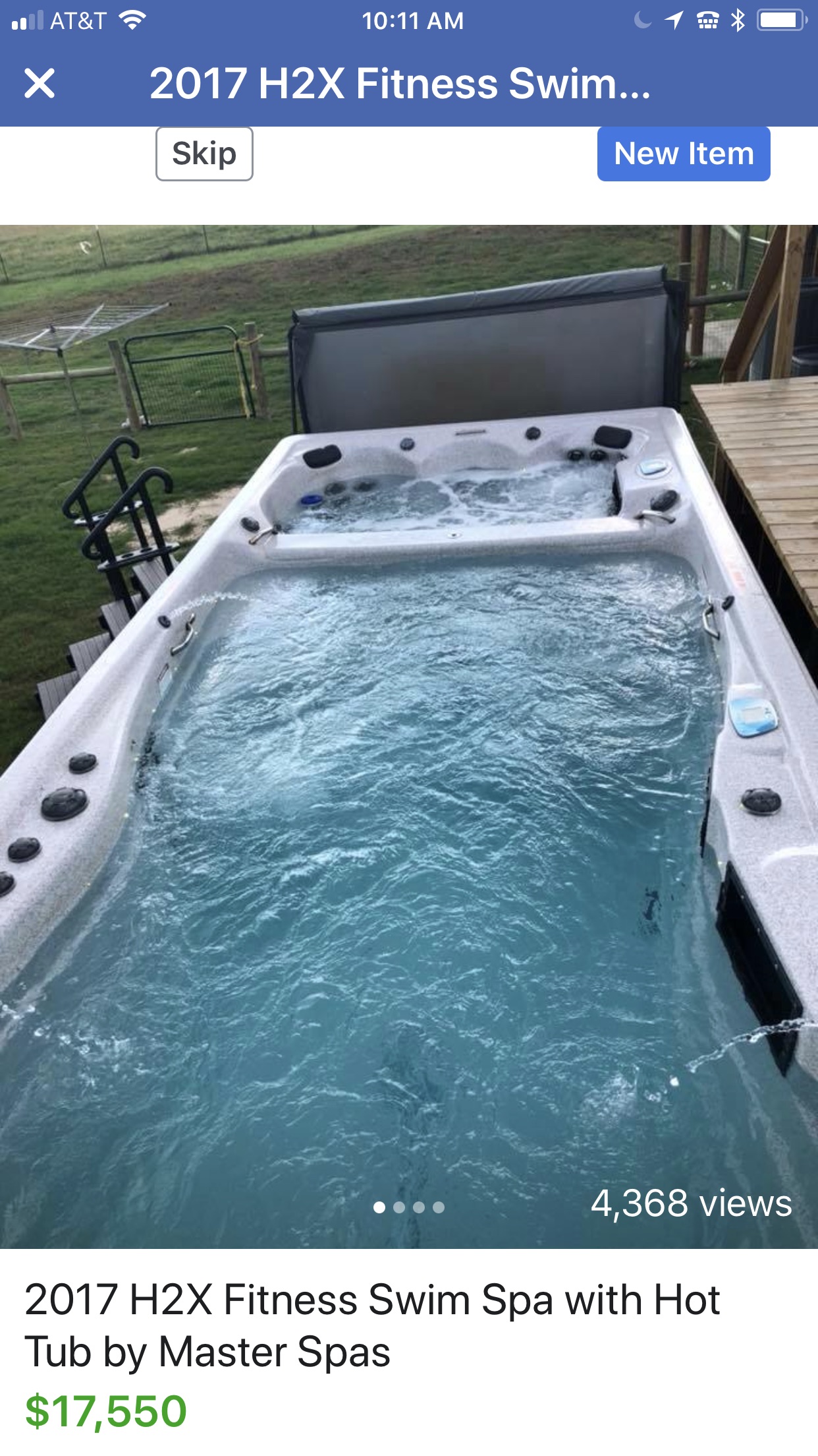 2017 H2X Fitness Swim Spa with Hot Tub by Master Spas Excellent ...